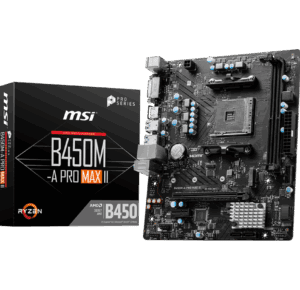 500 (1) MSI B450M-A PRO MAX II AM4 MOTHERBOARD