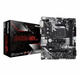 ASROCK B450M-HDV R4.0 MICOR-ATX AM4 MOTHERBAORD