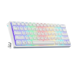 MAGMA FIORA F61CT TRANSPARENT WIRELESS 2.4G + BT+ WIRED RED SWITCHS 60% RGB GAMING Keyboard