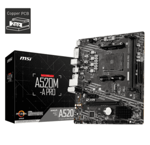 MSI A520M-A PRO DDR4 Micro-ATX Motherboard AM4