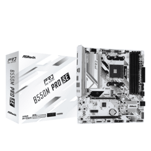 ASROCK B550M PRO SE WHITE Micro-ATX Motherboard AM4