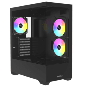 RAIDMAX INFINITA i801 AIR CHROME Black/WHITE 3 FANS ARGB