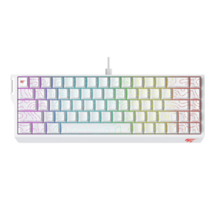HAVIT GAMING KB-922L RED SWITCH 60% WHITE RGB Mechanical Keyboard