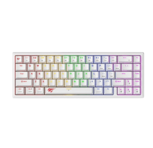 Untitled design (49) HAVIT GAMING KB-874L RED SWITCH 75% WHITE - BLACK RGB Mechanical Keyboard