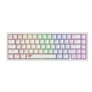 HAVIT GAMING KB-874L RED SWITCH 75% WHITE - BLACK RGB Mechanical Keyboard