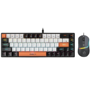 27 (62) COMBO 2IN1 IMICE MKX20 SOURIS + CLAVIER MECANIQUE RED SWITCH BLACK AND WHITE